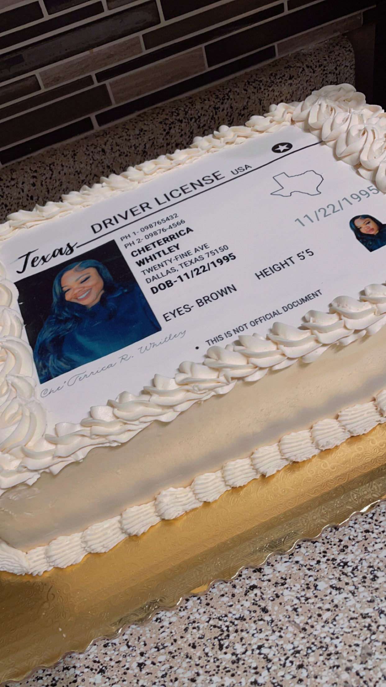1/4 Double Layer Sheet Cake with Edible Image