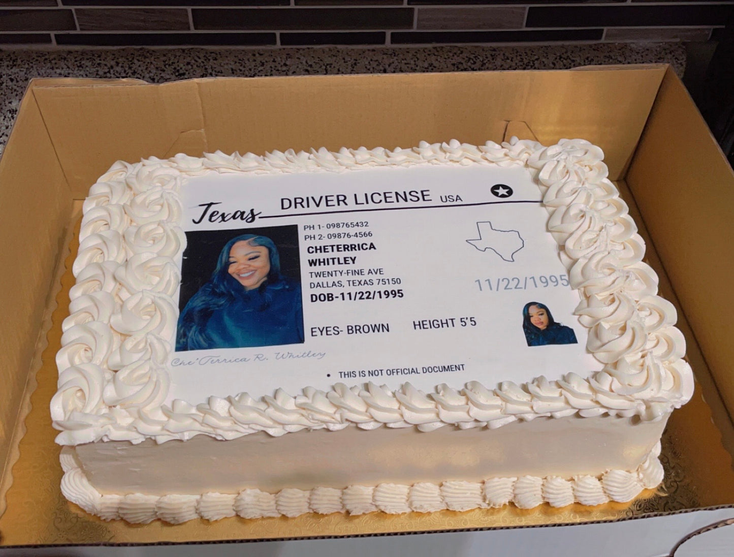 1/4 Double Layer Sheet Cake with Edible Image