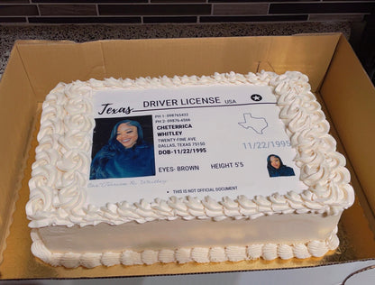 1/4 Double Layer Sheet Cake with Edible Image