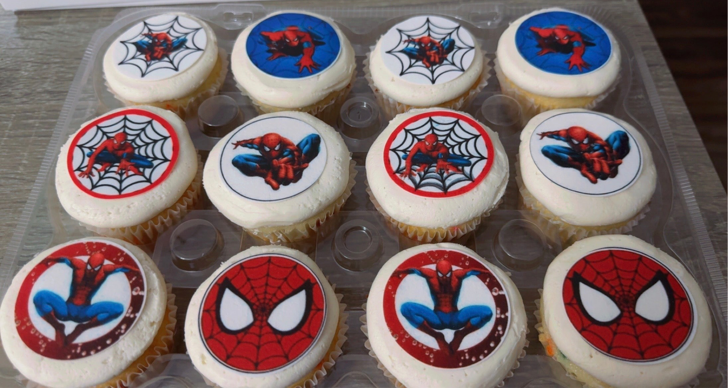 Cupcakes With Edible Images 12ct