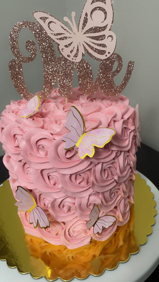Three Layer 6in With Cake Topper