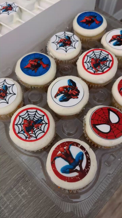 Cupcakes With Edible Images 12ct