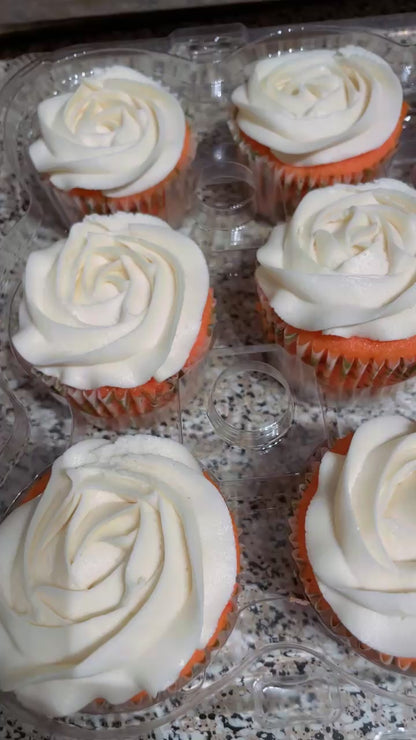 White Chocolate Strawberry  Cupcakes 12ct